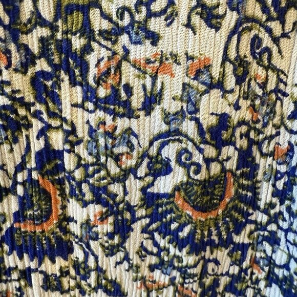 Altar’d State Blue Orange White Boho Sleeveless Swing Dress Size Medium - Picture 8 of 12